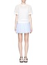 Figure View - Click To Enlarge - ALEXANDER WANG - Logo guipure lace sleeveless top