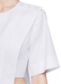 Detail View - Click To Enlarge - ALEXANDER WANG - Asymmetric wrap front top with bralette underlay