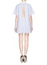 Figure View - Click To Enlarge - ALEXANDER WANG - Open back shirt dress with pleat skirt underlay