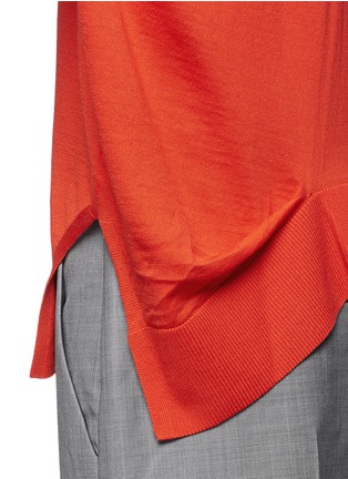 Detail View - Click To Enlarge - ALEXANDER WANG - Split hem silk-cotton cardigan