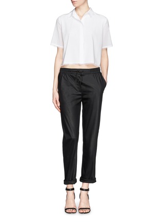 Figure View - Click To Enlarge - T BY ALEXANDER WANG - Chintz cotton jersey drawstring pants