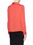 Back View - Click To Enlarge - ARMANI COLLEZIONI - Ruched collar crepe blouse