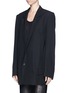 Front View - Click To Enlarge - HAIDER ACKERMANN - Pleat back blazer