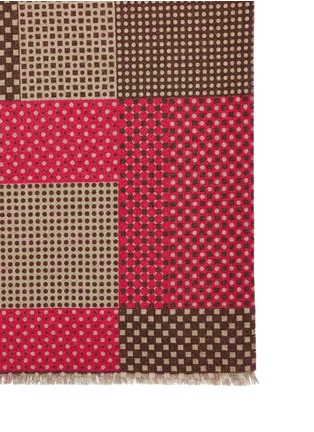 Detail View - Click To Enlarge - FRANCO FERRARI - Dot square pattern cashmere scarf