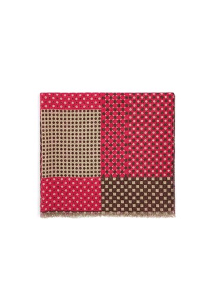 Main View - Click To Enlarge - FRANCO FERRARI - Dot square pattern cashmere scarf