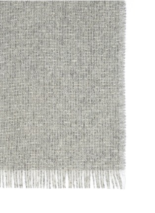 Detail View - Click To Enlarge - FRANCO FERRARI - Lurex waffle knit scarf 