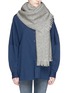 Figure View - Click To Enlarge - FRANCO FERRARI - Lurex waffle knit scarf 