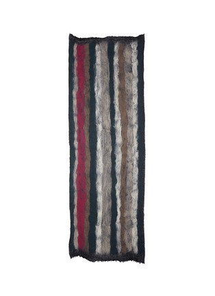Detail View - Click To Enlarge - FRANCO FERRARI - Stripe cashmere-wool scarf