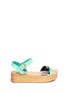 Main View - Click To Enlarge - SERGIO ROSSI - Bamboo flatform leather sandals