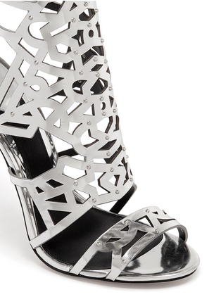 Detail View - Click To Enlarge - B BY BRIAN ATWOOD - Laconica metallic open-toe caged sandals