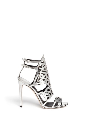 Main View - Click To Enlarge - B BY BRIAN ATWOOD - Laconica metallic open-toe caged sandals