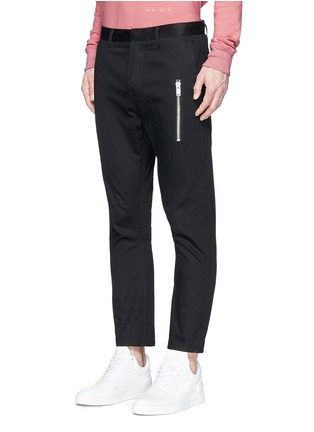 Front View - Click To Enlarge - SIKI IM / DEN IM - Zip pocket cropped twill pants