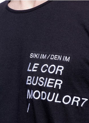 Detail View - Click To Enlarge - SIKI IM / DEN IM - Modulor embroidered long sleeve T-shirt