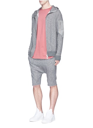 Figure View - Click To Enlarge - SIKI IM / DEN IM - Contrast sleeve pocket zip hoodie