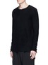 Front View - Click To Enlarge - ZIGGY CHEN - Graphic intarsia raw edge cashmere sweater