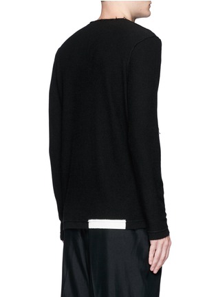 Back View - Click To Enlarge - ZIGGY CHEN - Graphic intarsia cashmere sweater
