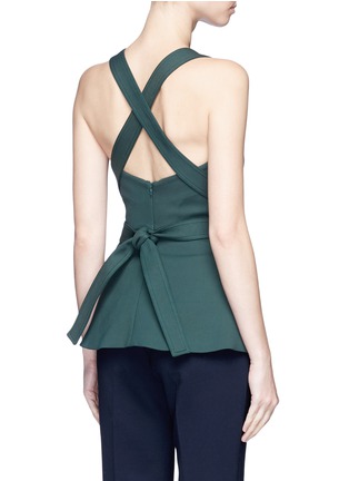 Back View - Click To Enlarge - ROSETTA GETTY - Wrapround crossback sash apron crepe top