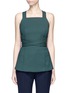 Main View - Click To Enlarge - ROSETTA GETTY - Wrapround crossback sash apron crepe top