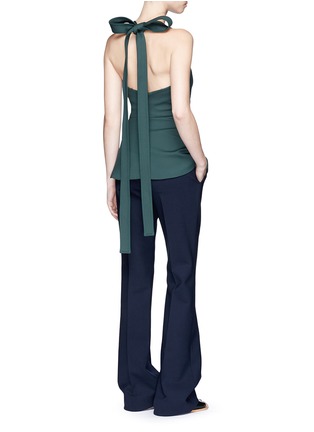 Figure View - Click To Enlarge - ROSETTA GETTY - Wrapround crossback sash apron crepe top
