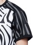 Detail View - Click To Enlarge - 72896 - Zebra print mesh overlay T-shirt