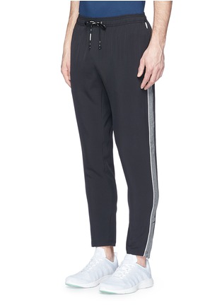 Front View - Click To Enlarge - THE UPSIDE - Contrast outseam cropped performance track pants