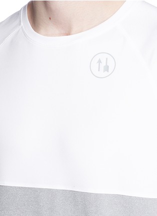 Detail View - Click To Enlarge - THE UPSIDE - Reflective logo print performance T-shirt