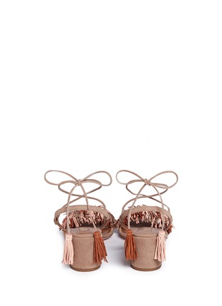 Back View - Click To Enlarge - AQUAZZURA - Wild Thing 50' fringe suede sandals