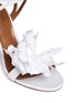 Detail View - Click To Enlarge - AQUAZZURA - 'Floral' 3D satin floral bridal sandals
