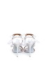 Back View - Click To Enlarge - AQUAZZURA - 'Floral' 3D satin floral bridal sandals