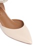 Detail View - Click To Enlarge - AQUAZZURA - 'Hello Lover' metallic anklet leather flats