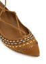 Detail View - Click To Enlarge - AQUAZZURA - 'Christy Folk' stitched lace-up suede flats