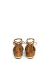 Back View - Click To Enlarge - AQUAZZURA - 'Christy Folk' stitched lace-up suede flats