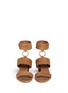 Front View - Click To Enlarge - AQUAZZURA - 'Safari 50' hoop suede sandals