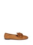 Main View - Click To Enlarge - AQUAZZURA - 'Wild' fringe band suede loafers
