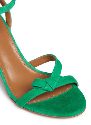 Detail View - Click To Enlarge - AQUAZZURA - 'Passion' knotted bow suede sandals