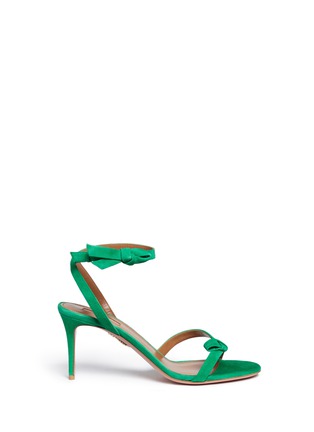 Main View - Click To Enlarge - AQUAZZURA - 'Passion' knotted bow suede sandals