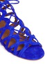Detail View - Click To Enlarge - AQUAZZURA - 'Ivy' caged suede sandals