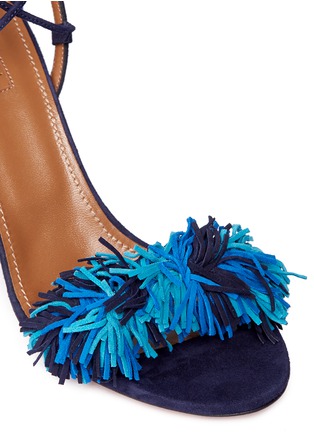 Detail View - Click To Enlarge - AQUAZZURA - 'Wild Thing' fringe suede sandals