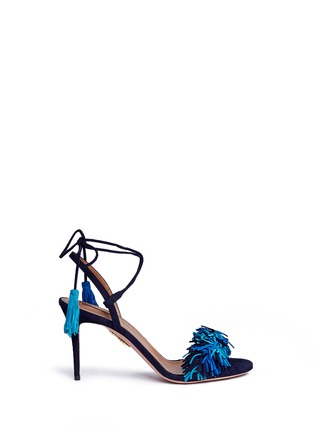 Main View - Click To Enlarge - AQUAZZURA - 'Wild Thing' fringe suede sandals