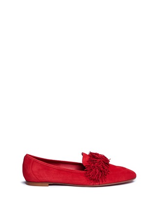 Main View - Click To Enlarge - AQUAZZURA - 'Wild' fringe band suede loafers