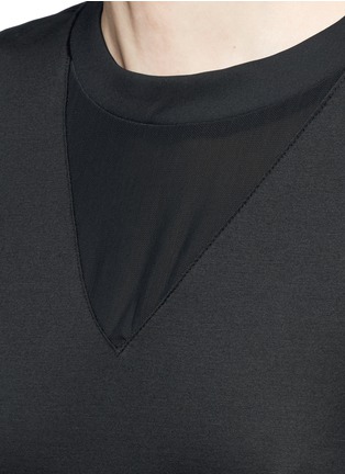 Detail View - Click To Enlarge - NIKE - 'Sportswear Bonded' mesh sleeve cotton T-shirt