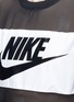 Detail View - Click To Enlarge - NIKE - Swoosh logo patch mesh cropped T-shirt
