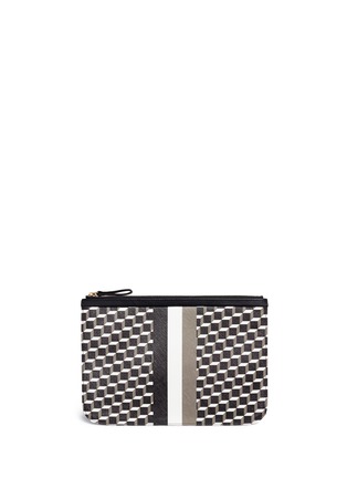 Main View - Click To Enlarge - PIERRE HARDY - Cube stripe print large zip pouch