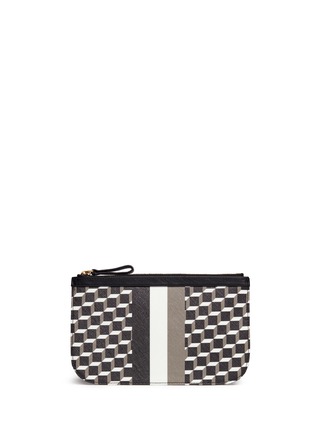 Main View - Click To Enlarge - PIERRE HARDY - Cube stripe print small zip pouch