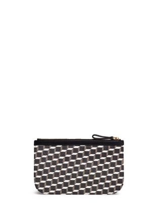 Figure View - Click To Enlarge - PIERRE HARDY - Cube stripe print small zip pouch