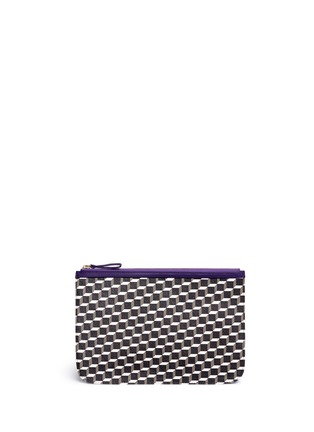 Main View - Click To Enlarge - PIERRE HARDY - 'Perspective' cube print zip pouch
