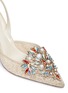 Detail View - Click To Enlarge - RENÉ CAOVILLA - Strass embellished lace slingback pumps