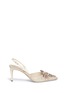 Main View - Click To Enlarge - RENÉ CAOVILLA - Strass embellished lace slingback pumps