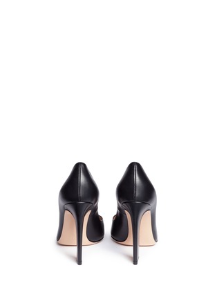 Back View - Click To Enlarge - GIANVITO ROSSI - Sculpted heel leather pumps