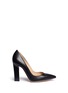 Main View - Click To Enlarge - GIANVITO ROSSI - Sculpted heel leather pumps